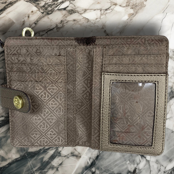 Vintage Y2K RELIC Bronze Vegan Pebble Leather Snap Clutch Wallet Petite Metallic - Picture 4 of 9